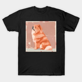 Retro Chow Chow: Pastel Pup Revival T-Shirt